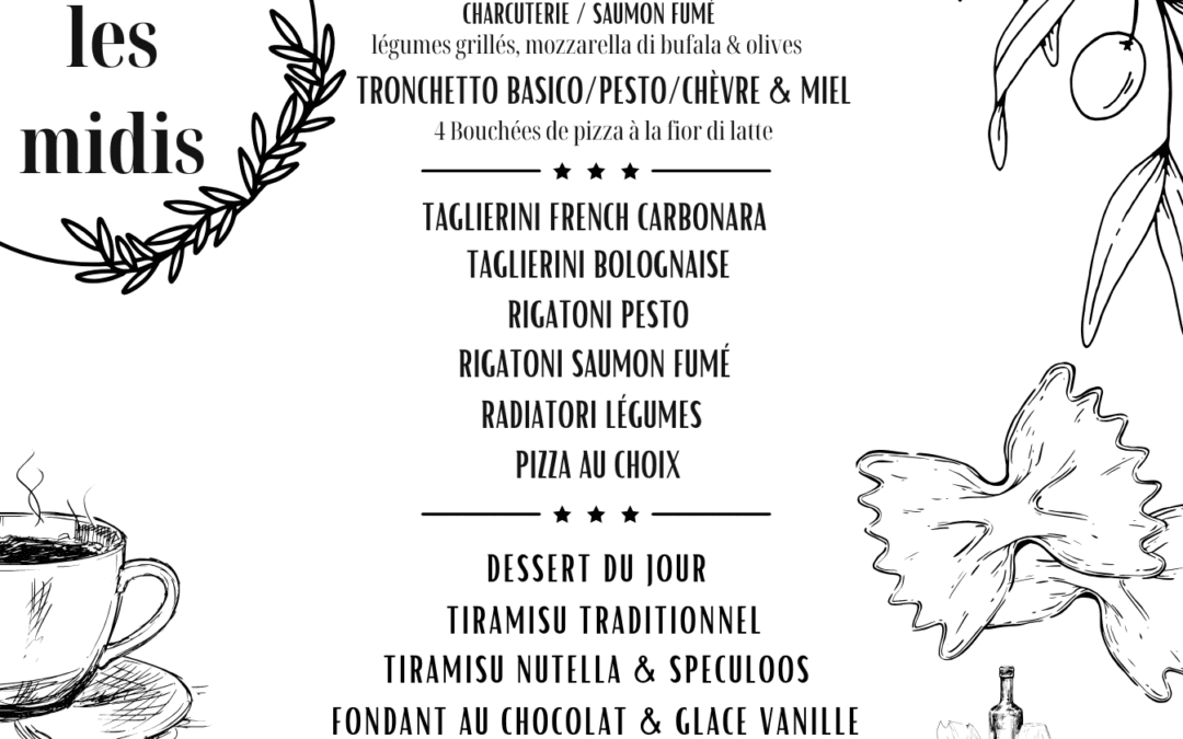 La Cantina : Découvrez notre Formule Déjeuner italien !