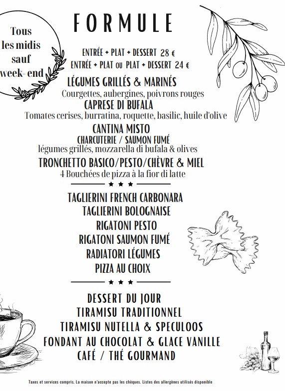 Formule Midi La Cantina